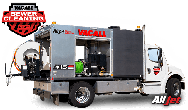 Vacall AllJet truck-mounted jetting machines for clearing sewer lines